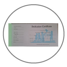 Dedication Certificates (x 50)